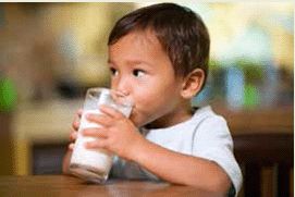 Child drinking milk